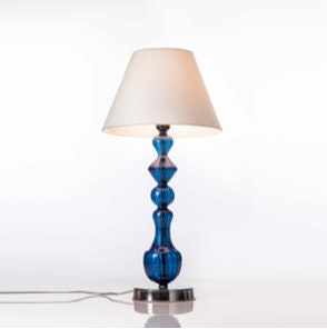 Blue-hued , Modern Table lamps , Home decorative bedside lamps , bedside lamp pair , nightlights , blown Glass bedroom lamp , Desk lamp