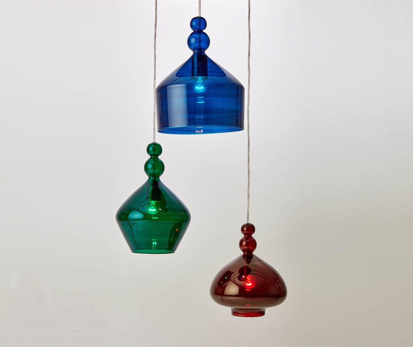 Modern Multicolored Handmade Deco Light Fixtureg Lights - Les Trois Pyramides 