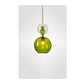 Green & Crystal colored handmade modern pendant Light , Deco light fixture , Hanging lamp for Dining room lights , hand blown glass pendant