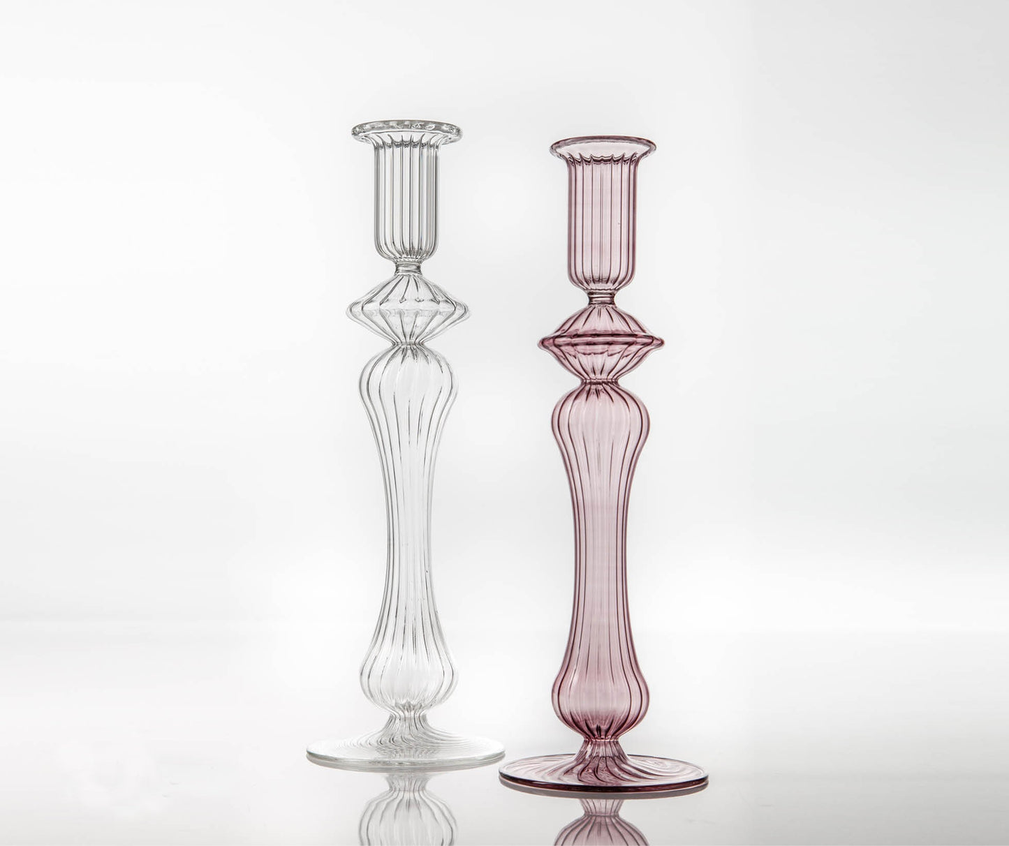 Set of Two Candle Stick Holder for Wedding Gift - Les Trois Pyramides