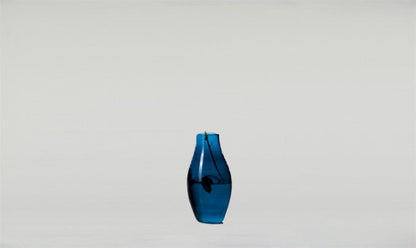 Set of 5 Different Blue Hued Beautiful Vases Blown Glass Different Taste of Art Gift for Her - Les Trois Pyramides