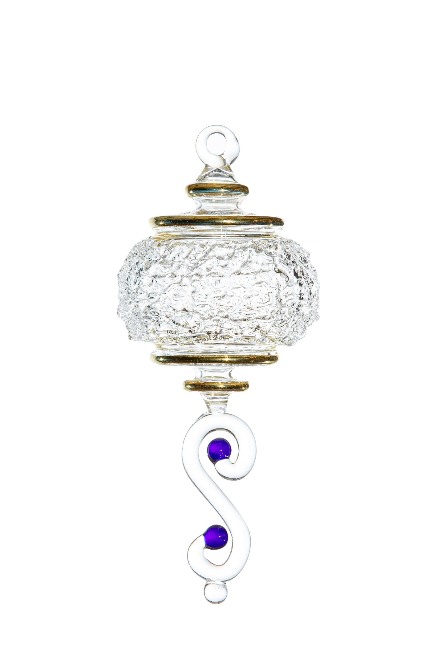 Tree Topper Clear Glass Ornament - Les Trois Pyramides