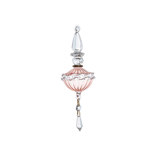 Blush Pink Christmas Ornament With 14K Gold - Les Trois Pyramides