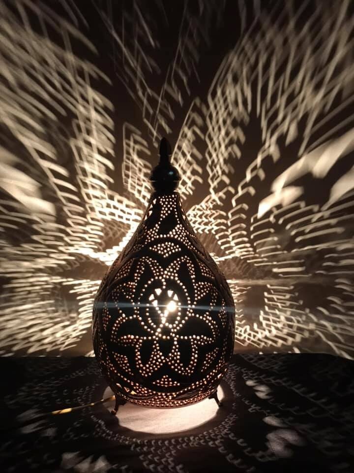 Handmade Bedside Night Lamp | Turkish Style | Handmade | Decorative Table lamp - Les Trois Pyramides