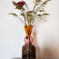 Multicolored Art Deco Vase , Hand blown Glassware , Blown glass vases , vintage glass vase , colored glass vases , vase for flowers