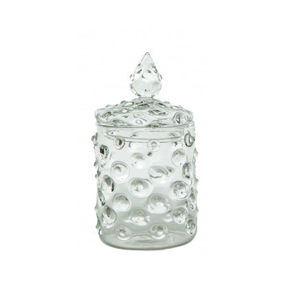 Blown Glass Honey Bottle With Cover - Les Trois Pyramides