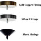 Modern ceiling light with black metal chapeau