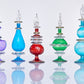 Set of five perfume oil Glass bottles  | Egyptian essential oil holder bottles | Hand painted blown glass bottles | vintage perfume bottles