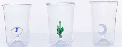 Cactus Plant Blown Glass Cup - Les Trois Pyramides