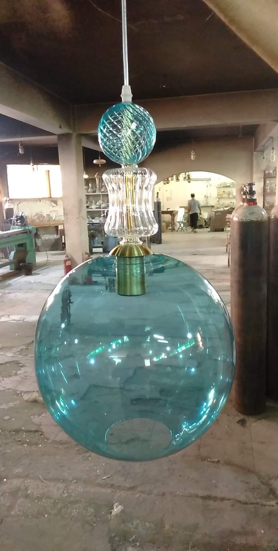 Blown Glass Globe light