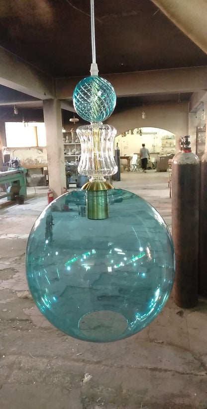 Blown Glass Globe Light - Les Trois Pyramides