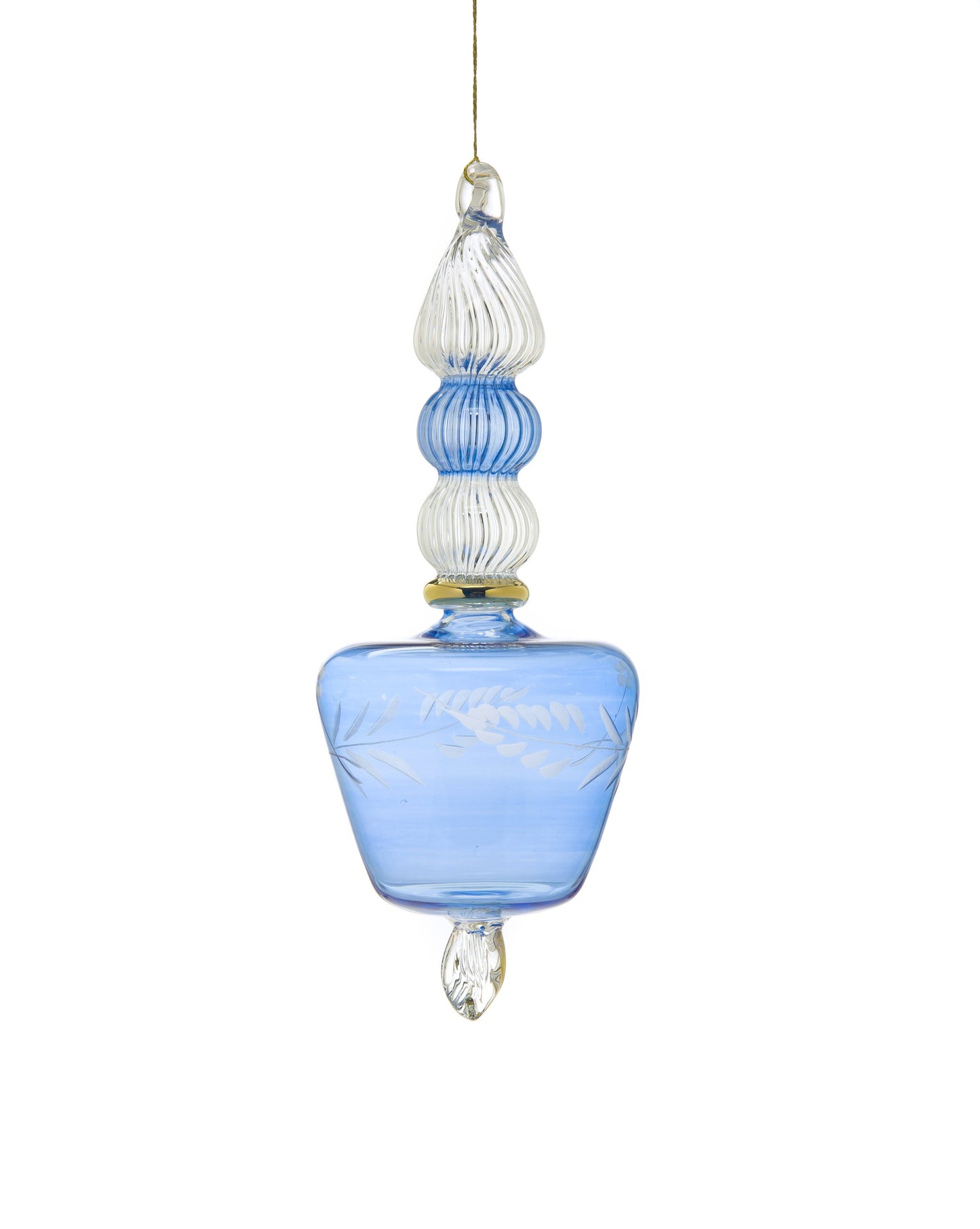 Clear And Blue Tree Topper Ornament - Les Trois PyramideClear And Blue Tree Topper Ornament - Les Trois Pyramides