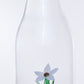water carafe with white flower colored Glass , Bedside carafe , bedside water carafe , hand blown Glass , glass carafe
