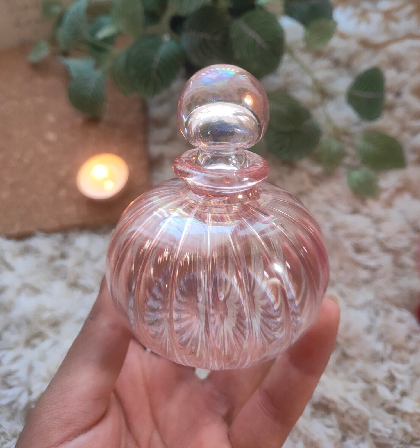 Blush Pink Glass Perfume Bottles - Les Trois Pyramides