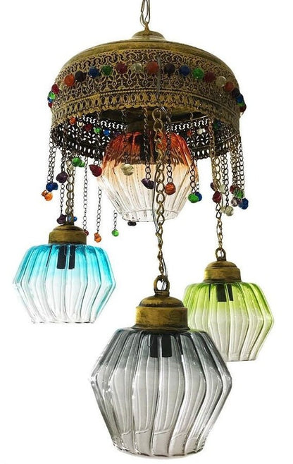 Aladdin Pendant Light, Moroccan Lamp, Moroccan Chandelier, Moroccan Pendant, Pendant Lights for Arabian Style Decoration, Moroccan Decor - Les Trois Pyramides