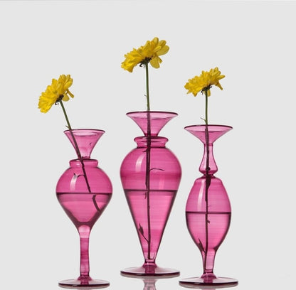 Blown Glass Vase Set  - Les Trois Pyramides