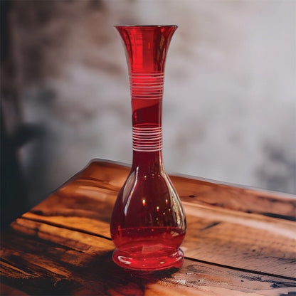 Art Deco Vase , Hand Blown Glassware , Blown Glass Vases , Vintage Glass Vase , Colored Glass Vases , Vase for Flowers , Vase Gifts - Les Trois Pyramides