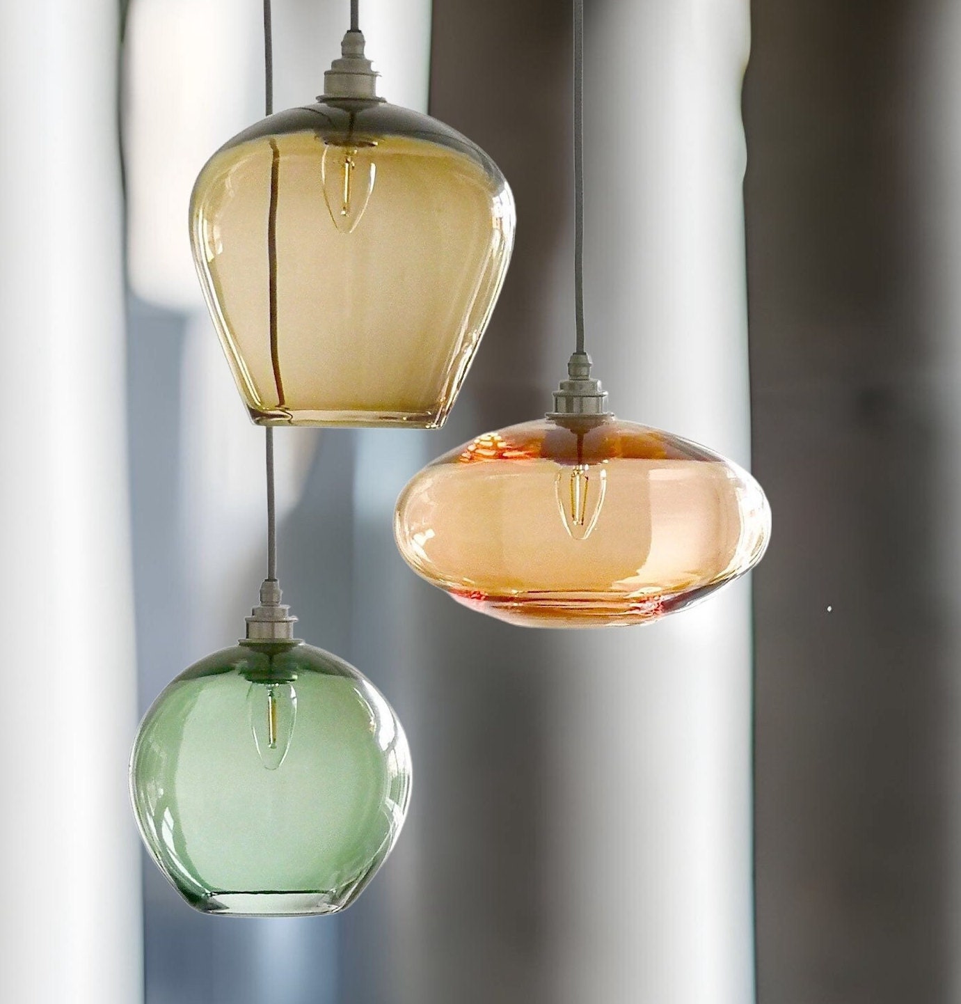 set of Three Elegant Light pendants for home