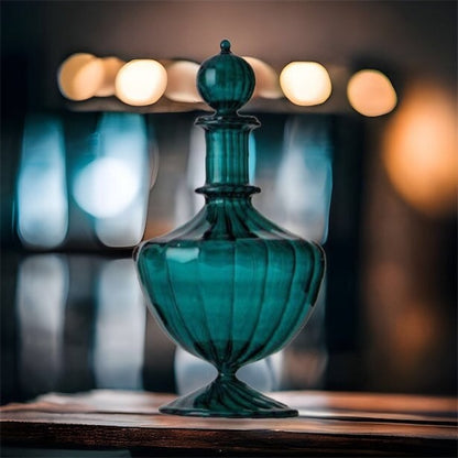 Perfume Decanter Bottle Fragrance - Handmade Blown Glass Perfume Bottle Made with Love Handmade - Glass Art Decanter - Decanters | Les Trois Pyramides 