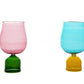 Set of Two small vases ,colorful vase, vase set, hand blown, glass vase, modern vase minimalist vase, painted vase, mini vases, mini vase