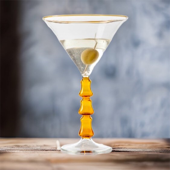 martini hand blown Glass | martini glasses | martini Glass for Home Bar decor | cocktail Glasses | bar glassware | barware clear Glass