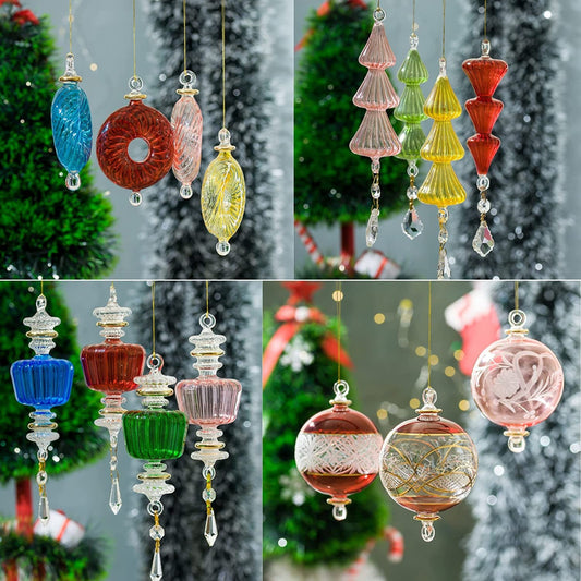 Set of 80 Glass Blown Ornaments - Les Trois Pyramides