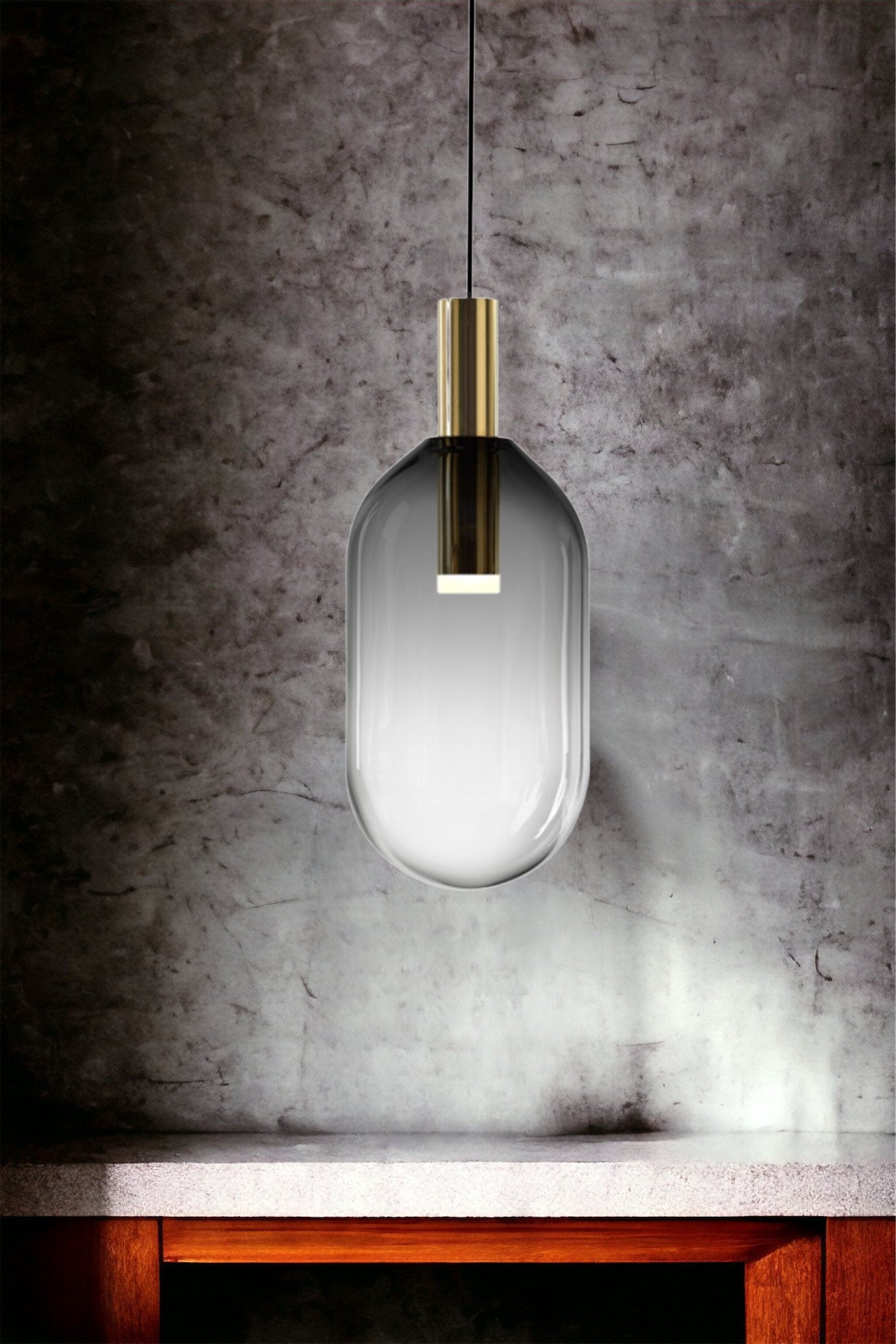 Modern pendants light - copper + Glass light