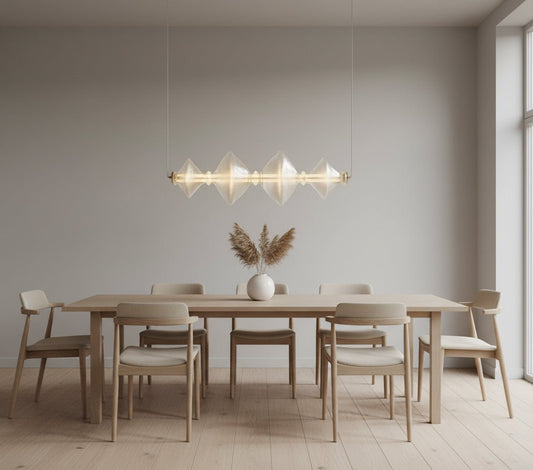 Frosted Glass Light Fixture - Les Trois Pyramide