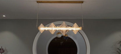 Frosted Glass Light Fixture - Les Trois Pyramide